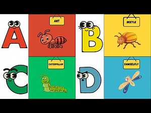 ABC Insects 🐜🦋 | Fun Alphabet Song for Kids | Learn About Bugs A to Z | UZR Learning | #abcd #kids