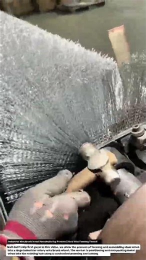 Industrial Wire Brush Wheel Manufacturing Process | Steel Wire Forming Technique.