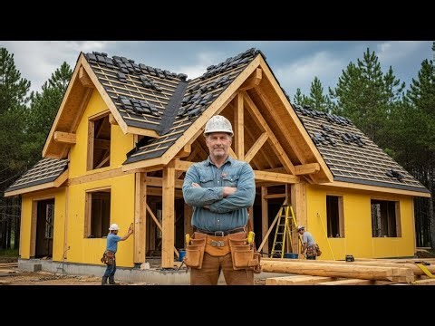 Man Builds a MODERN Timber Frame House in 2 Years | Start to Finish by @naturalloghouse