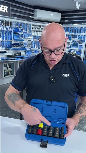 7pc Double-Ended Wheel Nut Socket Set 🚗🛠️ | Laser Tools 8698 #Shorts
