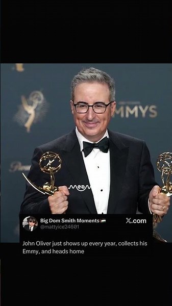 John Oliver's Tonight Show Bags 32nd Emmy
