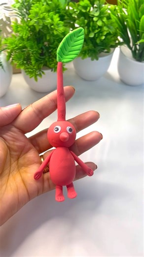 DIY Made a red pikmin☺️ #diy #art #ytshorts #shorts #short #craft #claycrafts #viral #shortvideo