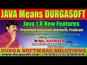 Java 1.8 New Features || Program for User Authentication by using Predicate || by Durga