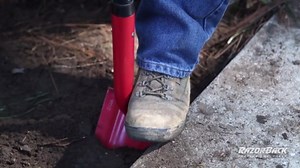 Razor-Back 28 in. Wood D-Handle Border Spade 46201