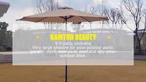 Watch 9 ft patio umbrella Installation process, commodity display on Amazon Live