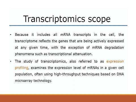 Transcriptomics and Expression Profiling