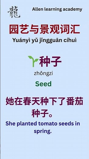 Garden Chinese Vocabulary 🌻 | 10 Must-Know Words for Beginners