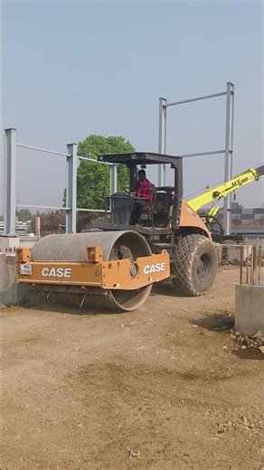 soil compacting with roller machine #explore #viral #civilengineering
