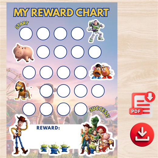 Toy Friends Reward Chart Printable | Kids Behavior Chart A4 PDF - Etsy UK