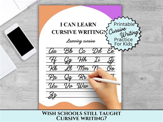 Cursive Handwriting Practice Worksheets for kids Improve Handwriting with Tracing Sheet Learning Cursive Alphabet Writing PDF Class Activity