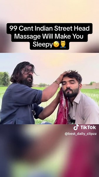 Relaxing 99 Cent Indian Street Head Massage for ASMR Sleepiness