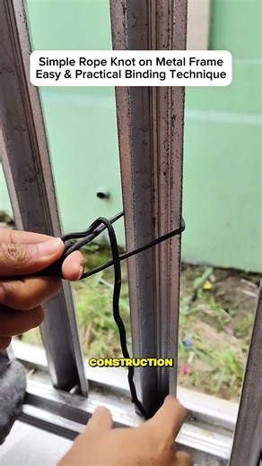 Simple Rope Knot on Metal Frame | Easy & Practical Binding Technique
