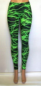 Blacklight Lightning Leggings: Rave Costume Spandex - Custom Made - Etsy