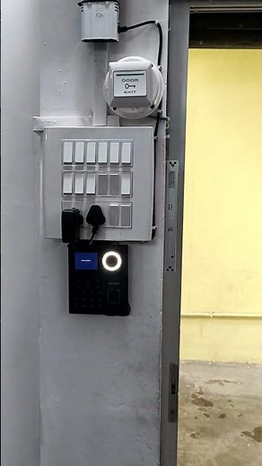 Hawk Vision Electric Magnetic lock installation with Access control and push button #hawkvision#cctv