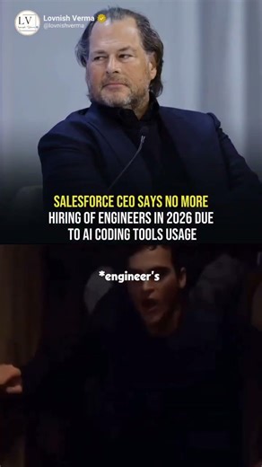 AI Taking Over? Salesforce CEO's Shocking 2026 Hiring Freeze 😱 #ai #futureofwork #airevolution #tech