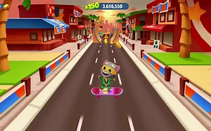 Talking Tom Gold Run 汤姆猫跑酷 遗迹：狗狗本奇遇历险 日落酷滑_哔哩哔哩_bilibili