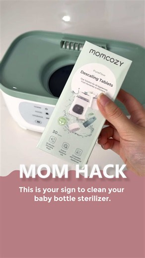 Clean Baby Bottle Sterilizer Monthly with Descaling Tablets