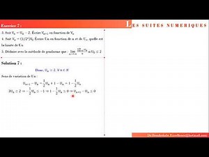 Exercice 7 : Suites Numériques