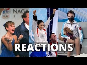 (1994 - 2022) Olympic Champions Celebrating Their Win | Ladies Figure Skating