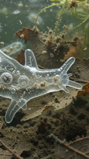 Amoeba: The Immortal Shape-Shifter: Amoeba Proteus Explained 🦠 #biology #microbiology #ditto
