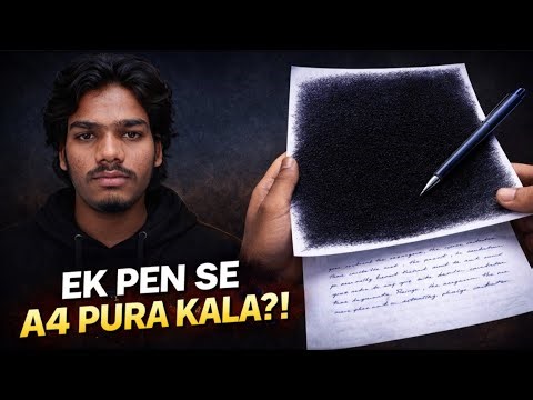 Ek Pen Se Pura A4 Paper Black 😱 | Pen Khatam Hoga Ya Nahi?