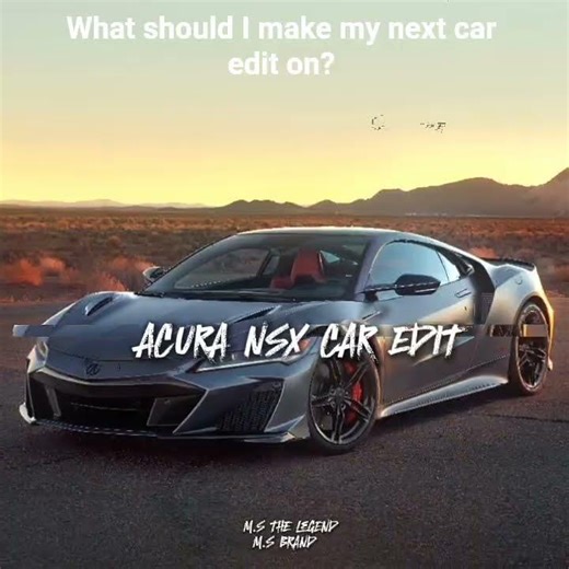 acura nsx car edit