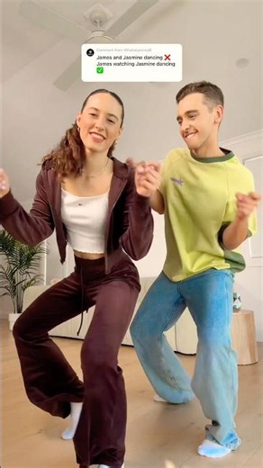 This remix hits different! 🩷 Viral TikTok dance trend 🤭 | Jasmin and James #shorts #dance