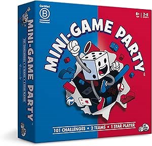 Big Potato Mini Game Party: 101 Mini Games 1 Star Player, Family Board Game for 2-8 Players, Perfect for Family Game Night or with Friends