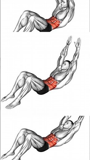 ⚡️ Unlock Your Six-Pack: Long Arm Crunches at Home! #shorts