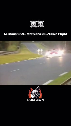 Mercedes CLR goes airborne🏁💥•¥ •¥ Le Mans 24 Hours – 1999 🇫🇷 At nearly 200 mph on the Mulsanne Straight, Peter Dumbreck’s Mercedes CLR suddenly lifts off ⚡ The car launches into the air, flipping violently before crashing into the trees 💥🔥 •¥ It was the third airborne CLR crash of that weekend 🚨 Mercedes was forced to withdraw all cars from the race, ending one of the most infamous chapters in Le Mans history 💯 •¥ 👉 Follow @respawndriver for more legendary motorsport crashes! •¥ #airbon