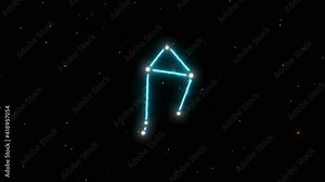 Constellations Libra Fantasy blue night sky infinity Universe space background 4k