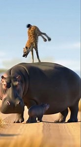 NEVER Mess With Hippo Mom! 아기 건드리면 벌 받는 법 ¡Mamá hipopótamo no perdona!