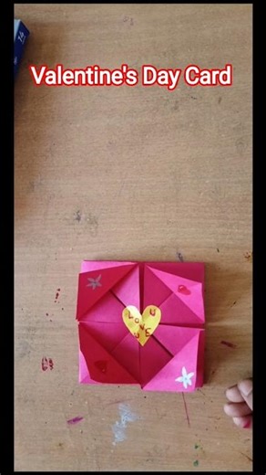 Valentine's day card #valentinesday #diy #crafts #cards #papercraft #origami #tutorial #shorts #yt