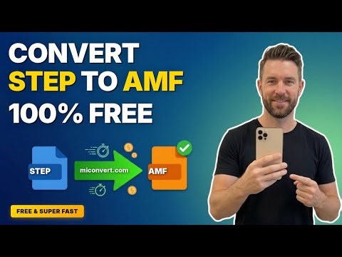 How to Convert STEP to AMF Online Free | MiConvert Tutorial