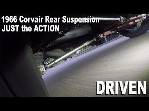 1966 Corvair rear suspension in action - custom strut rods in motion!