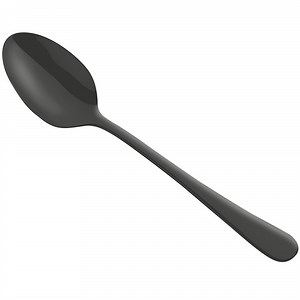 Amefa 1410ATB000345 Austin Black 7 3/16" 18/0 Stainless Steel Heavy Weight Dessert Spoon - 12/Case