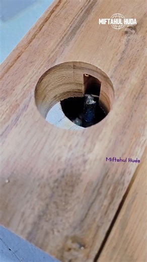 strong wood connection, circular tenon 🔥 #diy #fblifestyle #architecture #tricks | Miftahul Huda