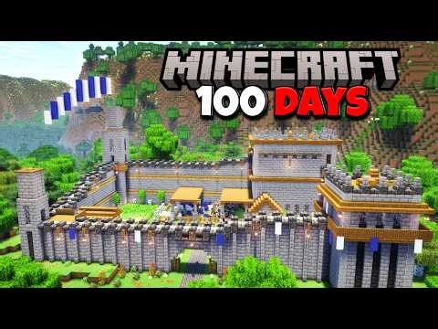 Surviving 100 Days in a Forest Fortress in Minecraft