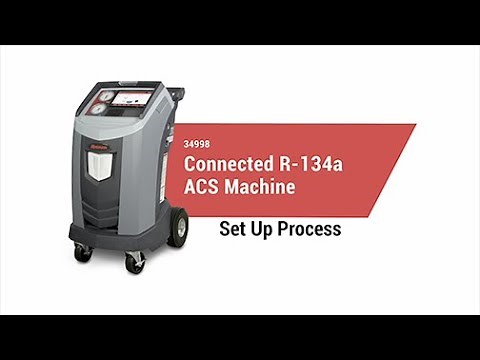 Robinair 34998 Connected R-134A ACS Machine Setup