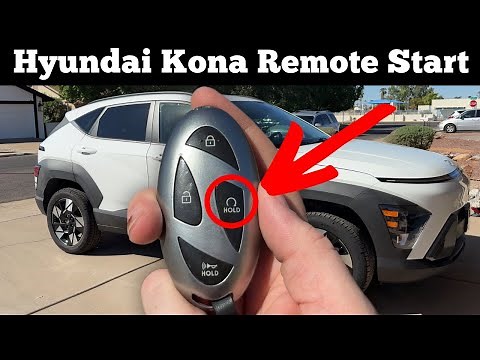 2024 - 2026 HYUNDAI KONA - How To Use Remote Start Feature On Remote Key Fob Tutorial