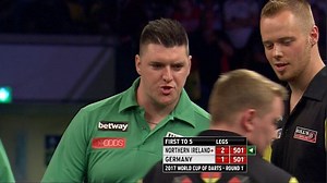 World Cup of Darts memories: Daryl Gurney silences German whistles with 124 finish