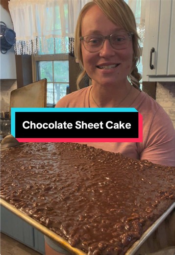 My absolute favorite cake!! #chocolate #chocolatecake #sheetcake #madefromscratch #easyrecipe