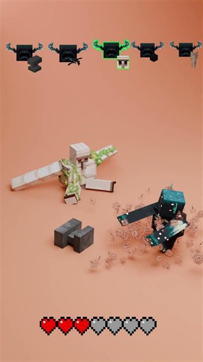 Hero Warden Protects Minecraft Mobs - Satisfying Fluid and Cloth Simulation