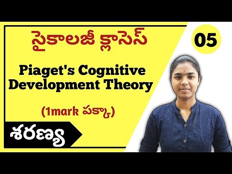 Jean Piaget's Cognitive Development Theory explained in Telugu | Psychology classes