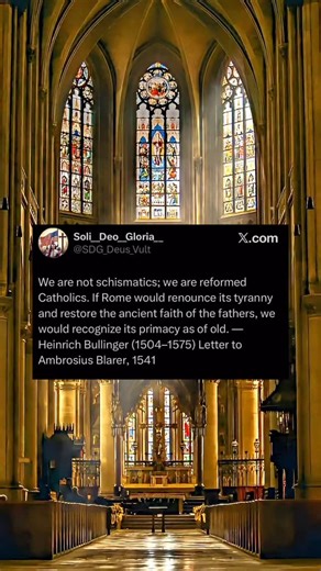 While many early Reformed theologians viewed the Roman Catholic Church as corrupted by papal tyranny and doctrinal errors, some expressed a conditional openness to reconciliation or reunion if the Church underwent genuine reform. This reflected their belief that the Reformation was not a break from the ancient, apostolic church but a restoration of its biblical purity. They saw themselves as “reformed Catholics” rather than schismatics, and reunion was theoretically possible if Rome repented of 