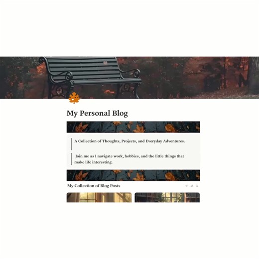 Goutham Krishnadas on Instagram: "The Personal Blog Website Template has been designed to help people unleash the power of Notion for personal blogging. It gives an easy-to-use interface for writing, editing, organizing, and publishing blog posts. Be it a hobbyist, a freelance writer or a professional looking to amp up their digital footprint, the template is customized to suit all your needs. Using this template, you can easily establish a vibrant online presence. Share your insights, get in to