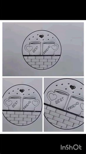 how to draw Little very easy drawing sketch 😜😉 #short # video