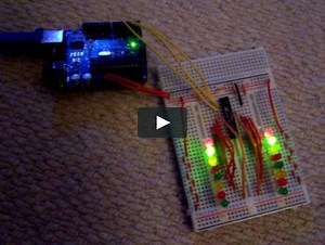 Arduino 2x8 LED Matrix with LED Driver