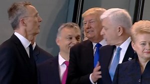 Trump pushes his way through NATO leaders