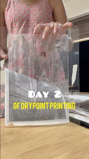 Day 2 of drypoint printing!!